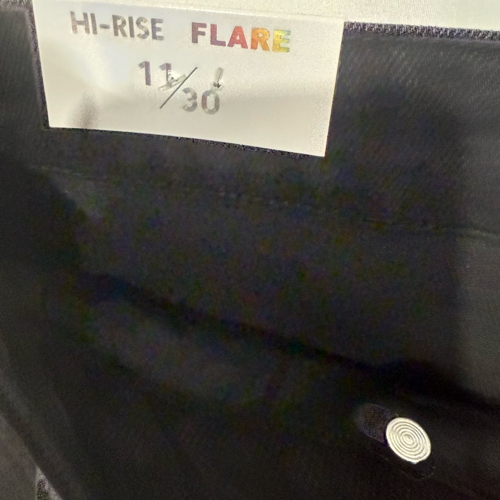 Tinseltown High Rise Flare Jeans Retro Zip Front Y2K Black Size 11/30 or 12 Long - Picture 4 of 8